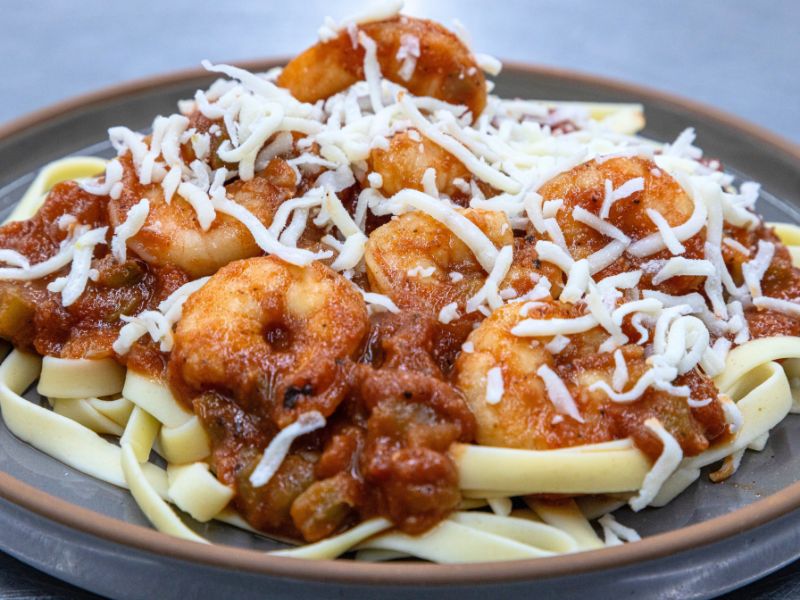 Savor the Sizzle: Shrimp Fajita Fettuccine is Our Flavor-Packed Pasta of the Month!
